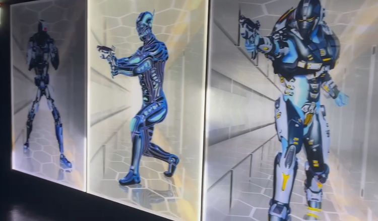 3D科技打造出奇幻視覺效果的展區「傳奇」。周庭慶攝