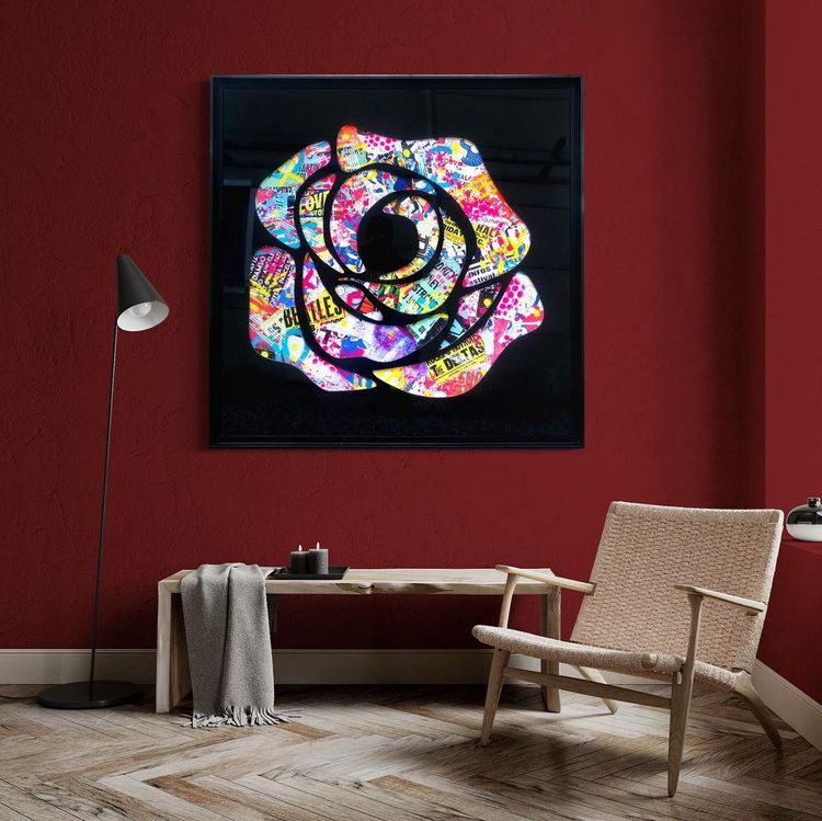 Aiiroh標誌性的《Black Série Rose》作品，是此次CORUM打造聯名錶款的藍圖。翻攝aiiroh IG