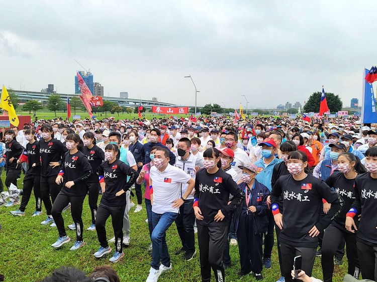 新北市萬人升旗典禮。翻攝畫面