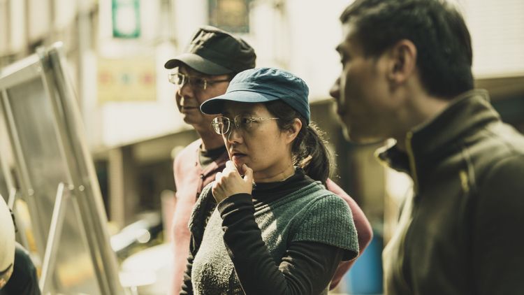 李志薔是台大機械研究所碩士，卻投身文學創作、電影拍攝。圖為火神的眼淚片場　李志薔提供