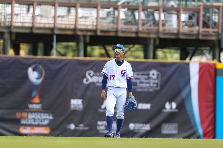 台灣U18開路先鋒邱鑫連3場2安打。  中華棒協提供