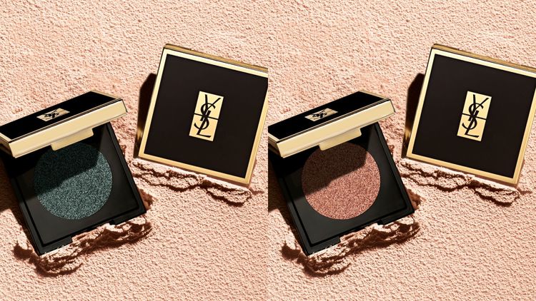 訂製誘光眼影盒#44火山岩灰（左）、#45情迷潮紅（右），各1100元。品牌提供