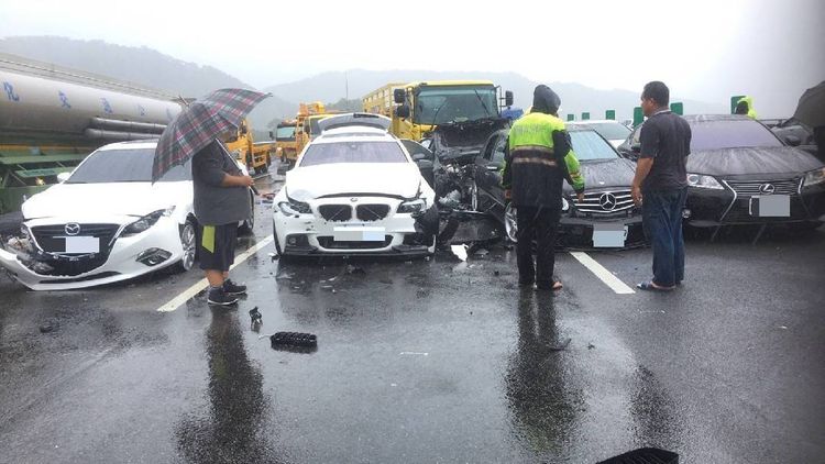 車禍現場。國道警方提供