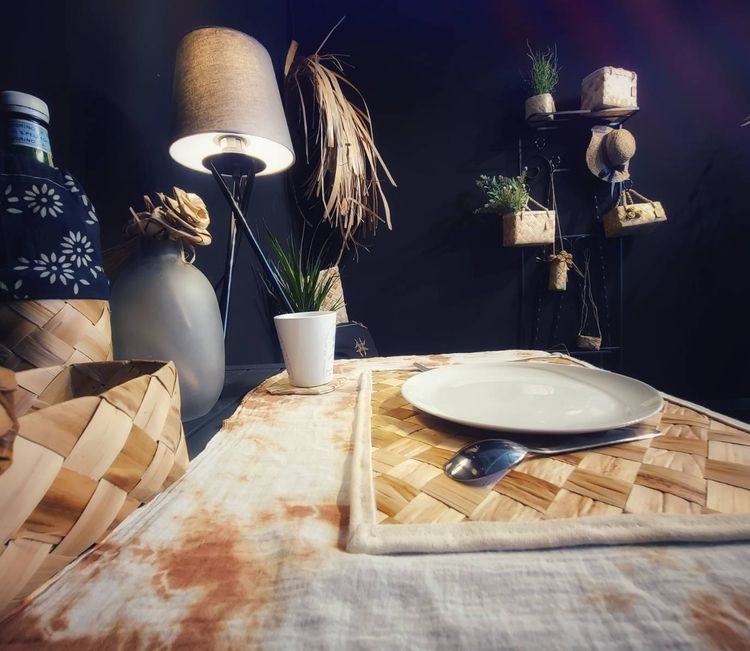 參展M&O月桃編織工藝作品。妍川國際事業提供