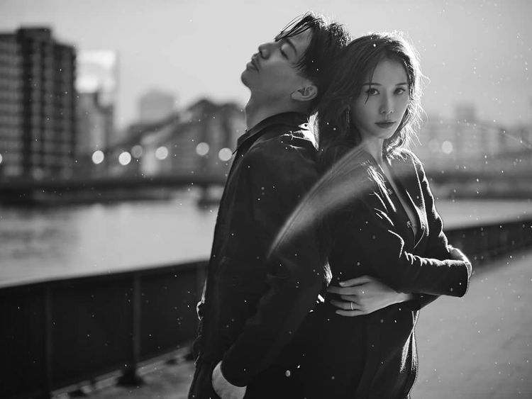 林志玲（右）與黑澤良平在2019年婚後多住在日本，如今傳出他們將定居台灣。翻攝林志玲IG