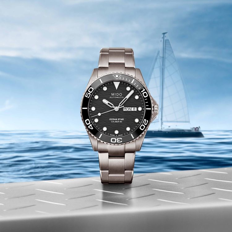 Ocean Star海洋之星200米陶瓷圈鈦金屬腕錶，3萬7200元。品牌提供