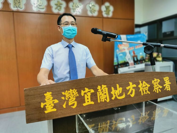 宜蘭地檢署主任檢察官董良造說明吳秋齡案。林泊志攝