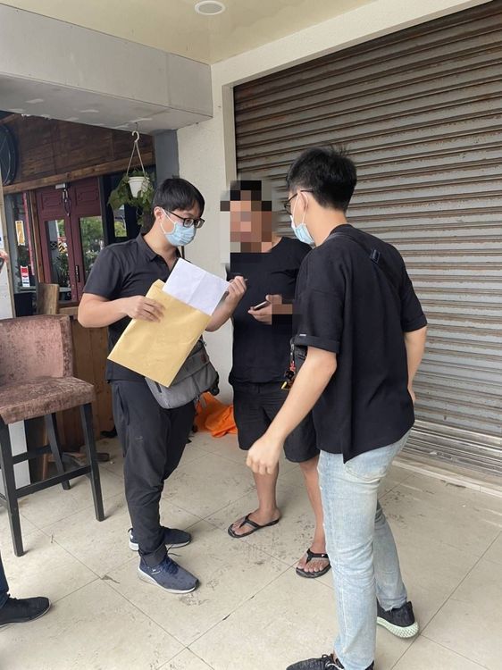 警方逮捕海神會的成員。讀者提供