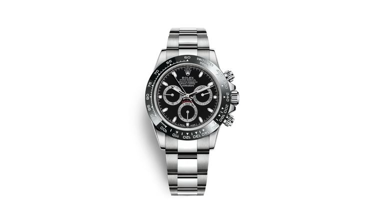 Oyster Perpetual Cosmograph Daytona精鋼自動計時碼錶，定價為48萬500元，卻常有「超定價」的情況發生。翻攝勞力士官網