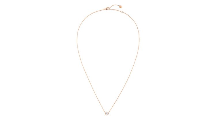 Bee My Love玫瑰金單鑽墜鍊，約10萬1000元。品牌提供