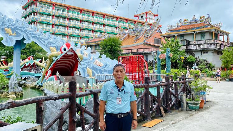 麻豆代天府祕書楊泉鋒指出，除了地獄，還有天堂造景。王志弘攝