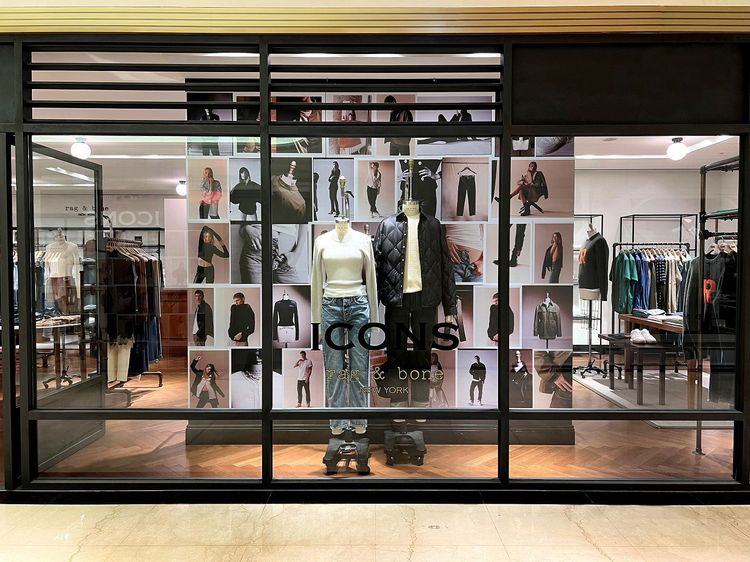 rag & bone為慶祝ICONS系列在台上市，於品牌台北微風信義門店內打造特殊視覺陳設。品牌提供
