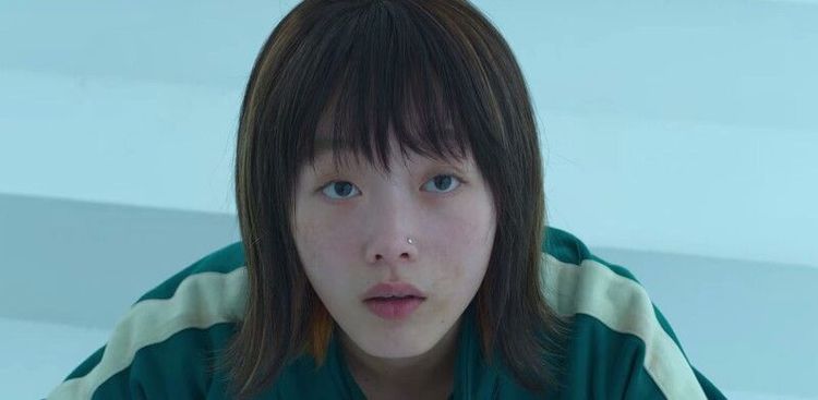 李瑜美在《魷魚遊戲》飾演對人生失去希望的玩家。翻攝Netflix