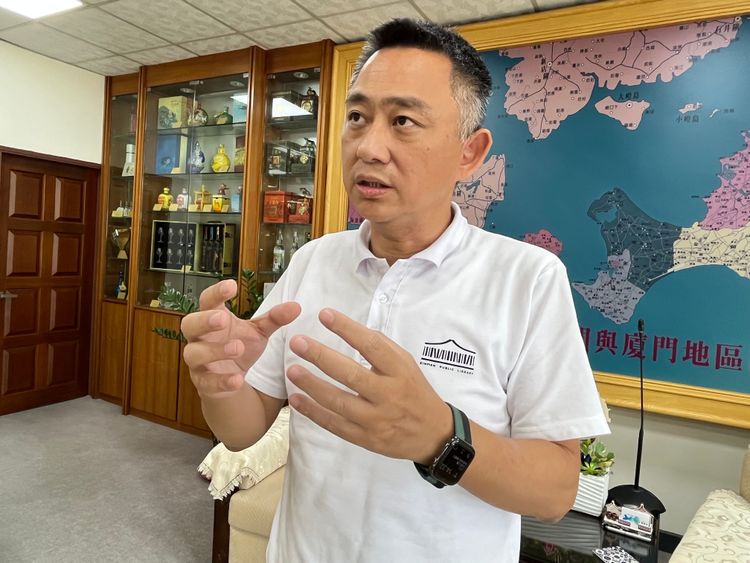 楊鎮浯指出，小三通復航，鄉親期待還是希望越早越好。蔡宇凌攝