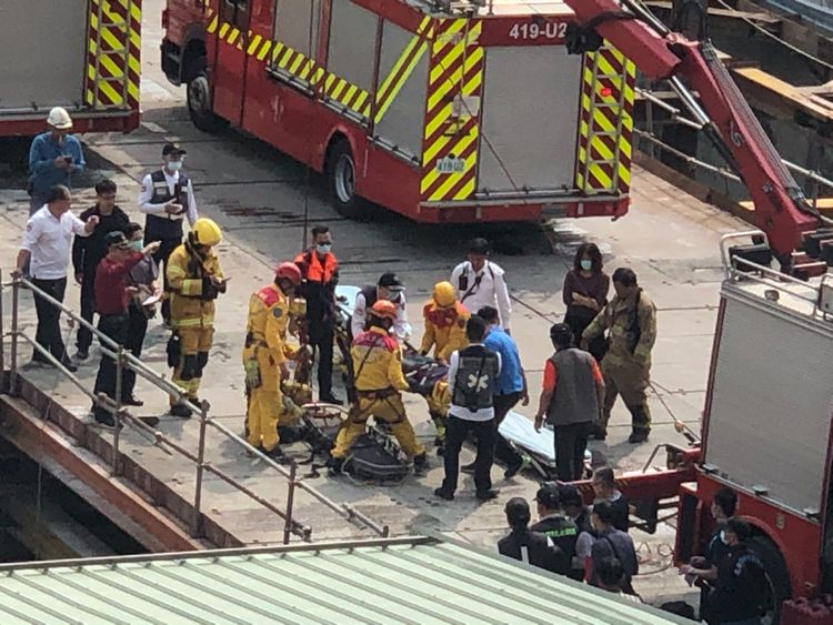 意外發生地在地下5層，施救困難。讀者提供