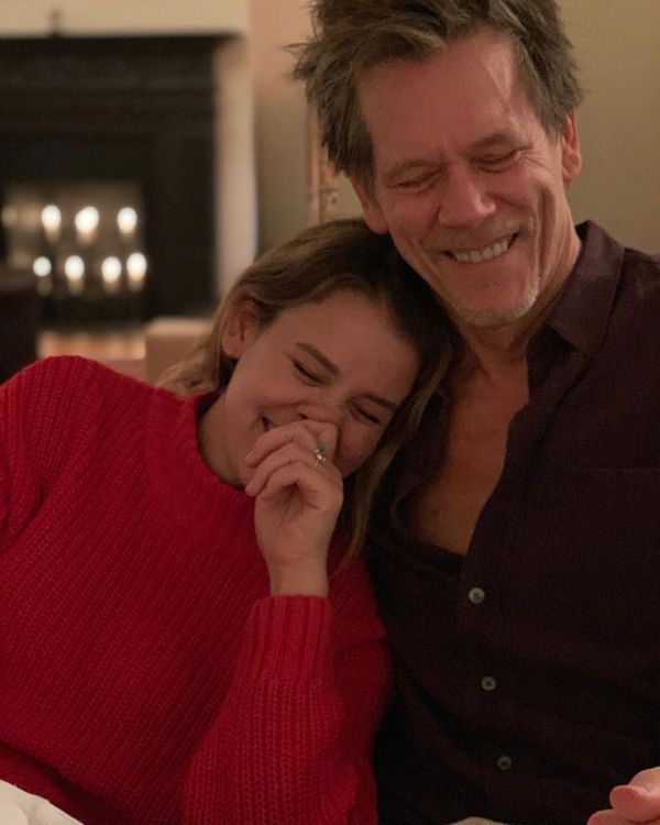 蘇西（左）和爸爸凱文貝肯父女感情佳。翻攝sosiebacon  IG