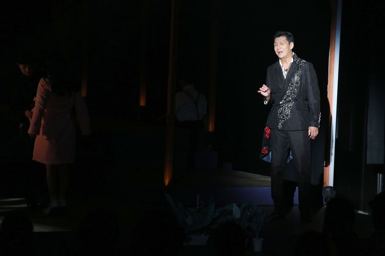 聶雲主演的音樂劇《The Fantasticks夢幻愛程》今晚在松山文創舉辦星光場。朱世閎攝