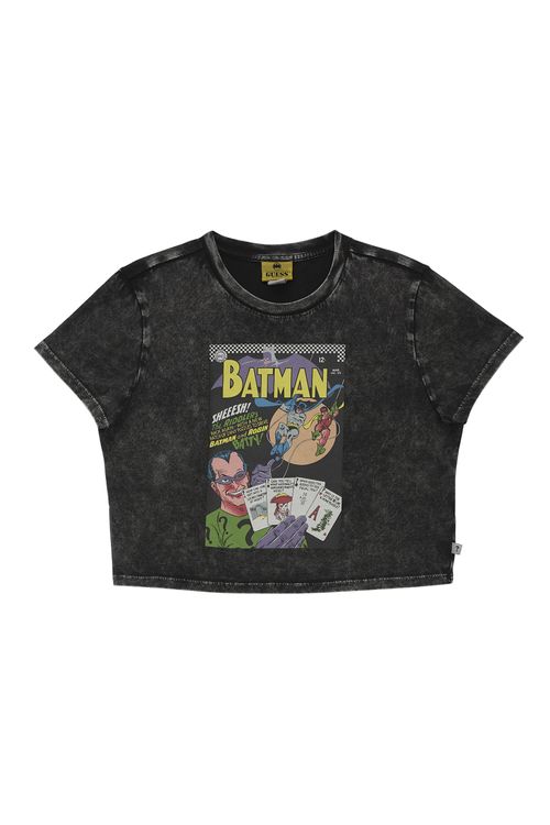 GUESS Originals X Batman漫畫印花短版女性T恤，1290元。品牌提供