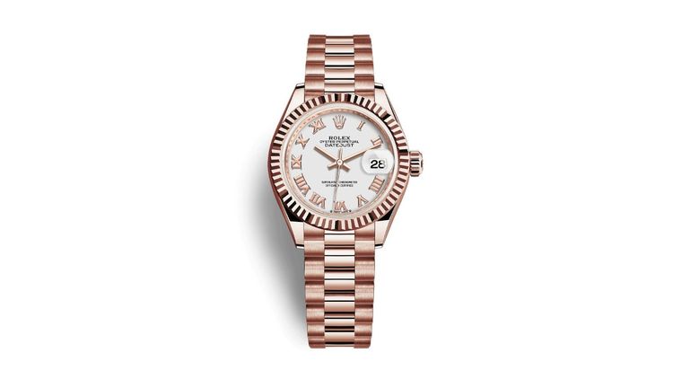 Oyster Perpetual Lady-Datejust玫瑰金自動上鍊腕錶，95萬1000元。翻攝勞力士官網
