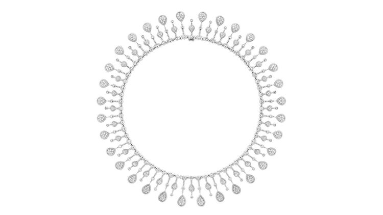 Serpent Bohème Solarité 18K白金鑽石項鍊，257萬元。品牌提供