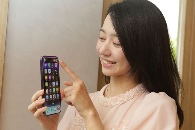 全新「動態島」介面設計。翁玉信攝