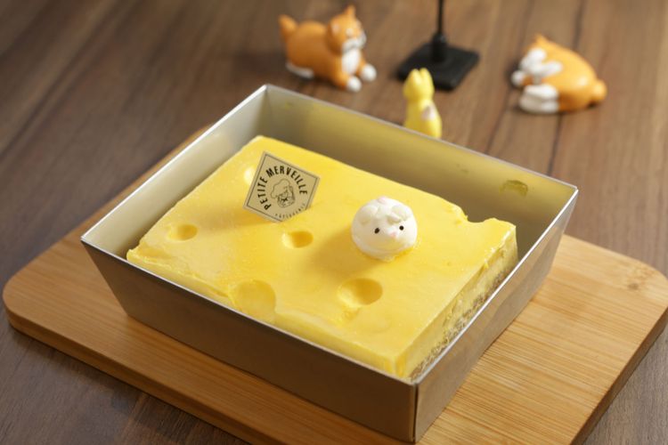 函館菓子工坊新推出鼠鼠起司蛋糕售價350元。翁玉信攝