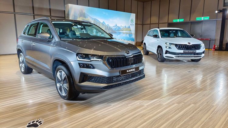 Karoq新雪山版售價113.9萬元(左)，新玉山版SportLine為129.9萬元。翁玉信攝