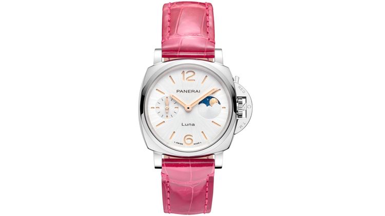 Luminor Due Luna精鋼自動上鍊月相錶PAM01180，27萬4000元。品牌提供