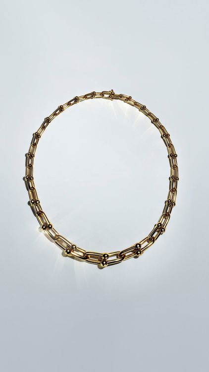 Tiffany HardWear 18K金鍊節設計項鍊，47萬8000元。品牌提供