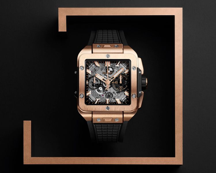 Square Bang Unico 18K皇金自動計時碼錶，133萬8000元。品牌提供