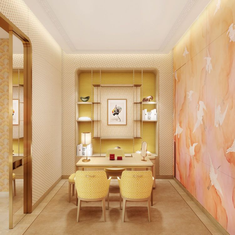 4樓的VIP空間運用明亮色彩迎接貴客。品牌提供