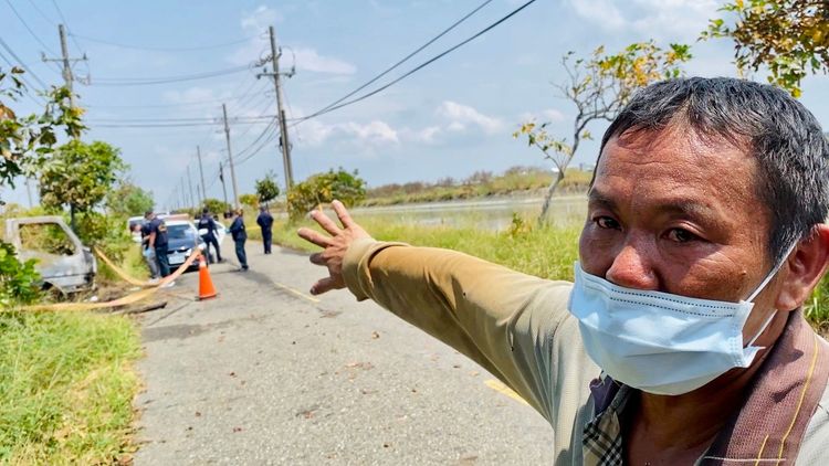 逃過死劫的黃姓父親。王志弘攝