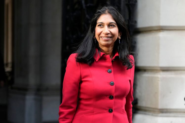 新任英國內政大臣布瑞弗曼。美聯社