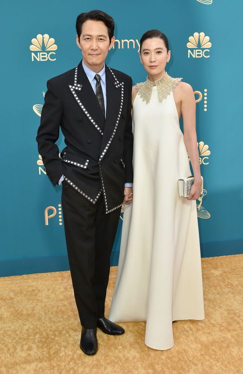 李政宰（左）與女友林世玲相當登對。美聯社