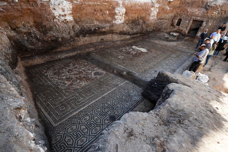 這片距今1600年前的古羅馬浴池地面保存得相當完整。法新社