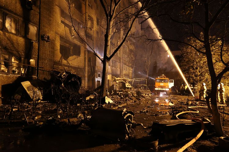 災後現場。美聯社