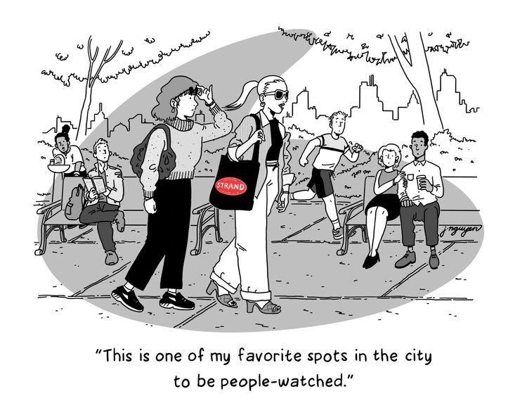 由《The New Yorker》雜誌繪製一系列漫畫插圖來紀念BV與Strand書店的輝煌時刻。品牌提供