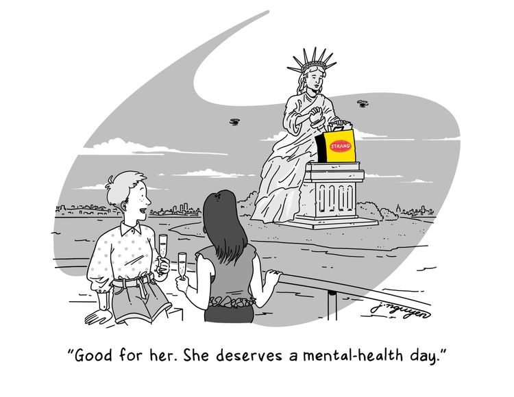 由《The New Yorker》雜誌繪製一系列漫畫插圖來紀念BV與Strand書店的輝煌時刻。品牌提供