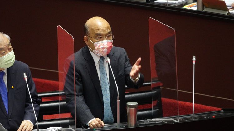 蘇貞昌在面對質詢時才鬆口對馬斯克「特區說」的態度。莊宗達攝