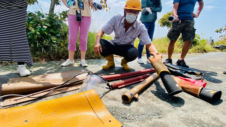 台電防護設備。王志弘攝