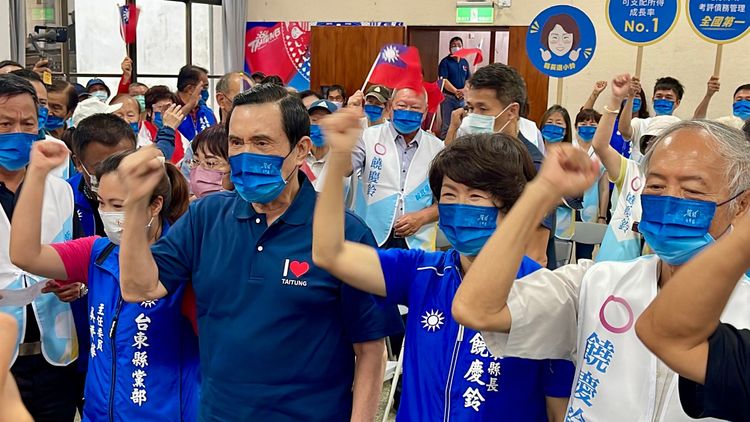 前總統馬英九特別表示來台東輔選7次，他對饒慶鈴深具信心。古和純攝