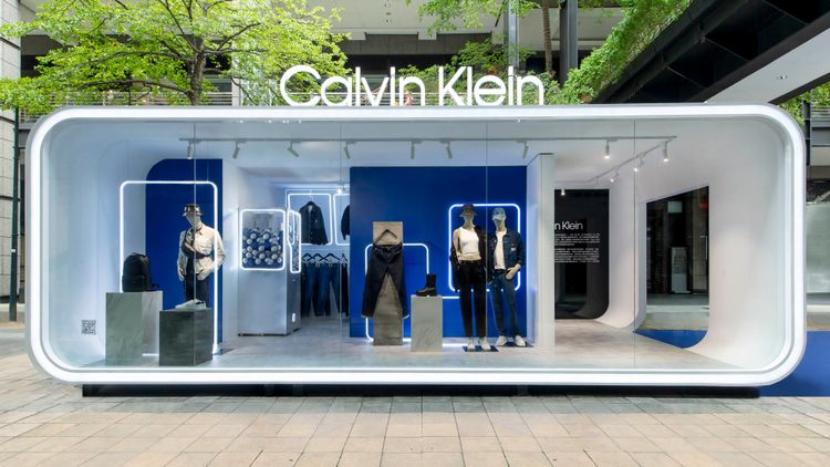Calvin Klein丹寧快閃店經典丹寧系列區。品牌提供
