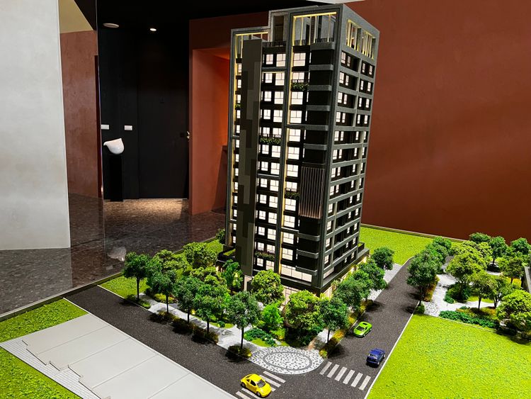 「順天緮華」在太平家樂福商圈鬧區內打造「美式綠生活」。王鈞生攝