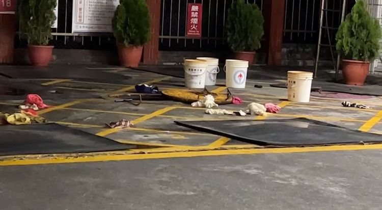 加油站儲油槽。民眾提供