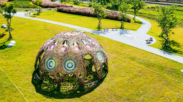 縱谷大地藝術季，林純用Ｘ楊海茜《穹頂上有花》。古和純攝