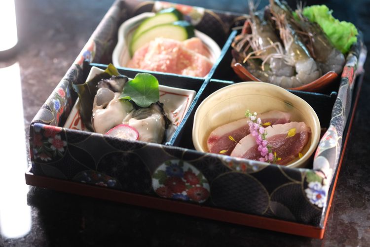 秋節四宮格拼盤。陳志淵攝