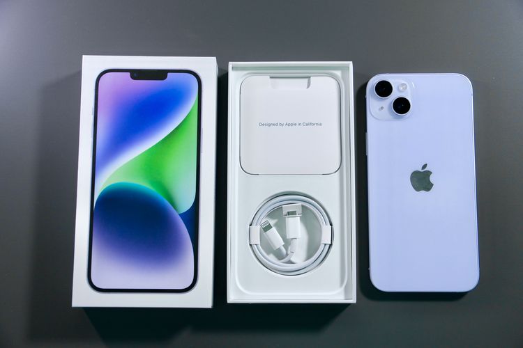 iPhone 14 Plus紫色。陳志淵攝