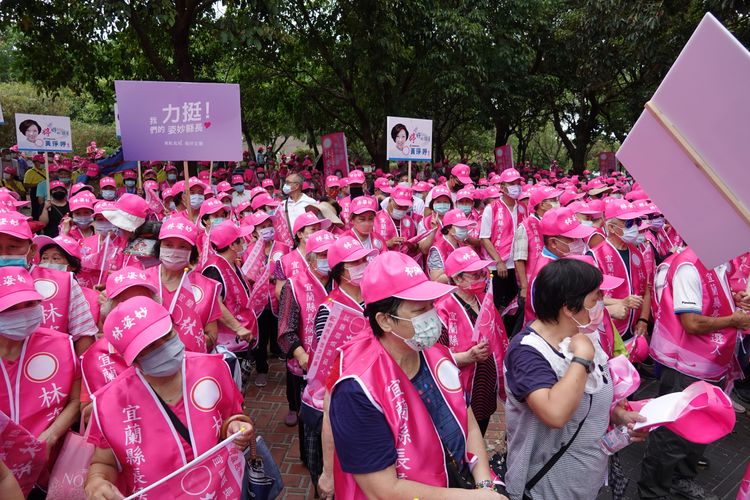 現場支持者超過3500人，聲勢浩大。林泊志攝