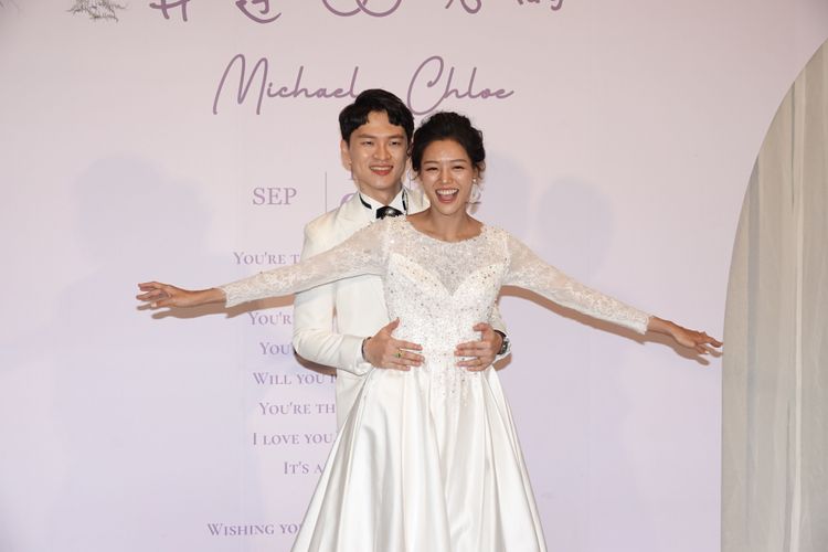 2人曬幸福。陳德興攝