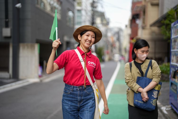 赤坂當地共有19個坂，跟著OMO戰隊導覽，發現沿途關於赤坂的小故事。田欣雲攝